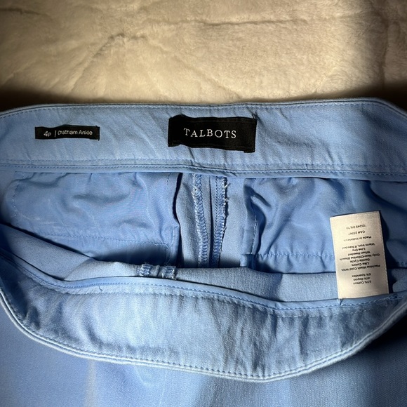 Talbots Chatham Ankle Pants Light Blue Stretch Size 4P Please see description. - Picture 5 of 8